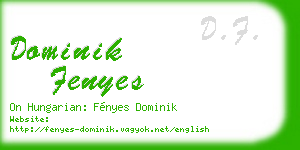 dominik fenyes business card