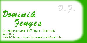 dominik fenyes business card